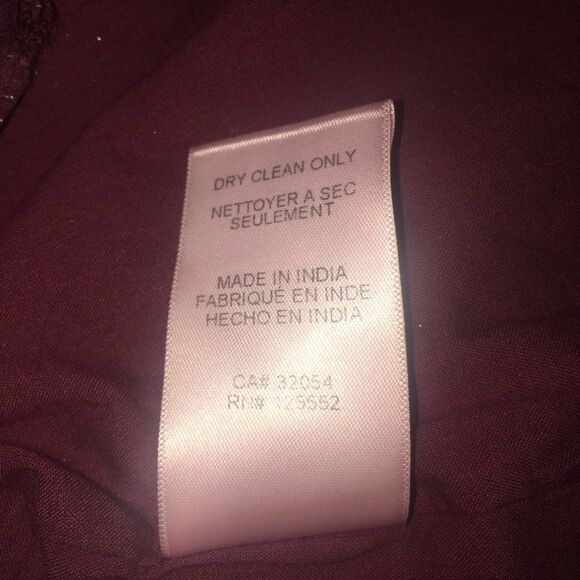 DOLAN Anthropologie Amber Burgundy Metallic Thread Wrap Embroidered Dress Medium - Picture 9 of 9